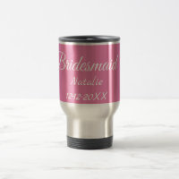Simple minimal pink bridesmaid add name year text