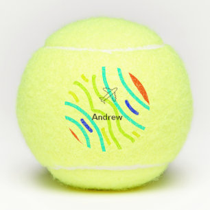 Simple minimal plane travel add your name beach fl tennis balls