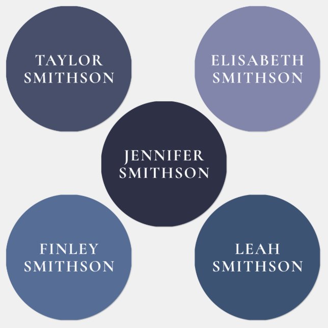    Simple Minimal Purple Blue Add Your Name School (Group)