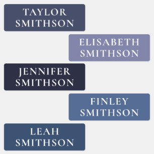 Simple Minimal Purple Blue Add Your Name School