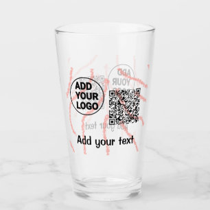 Simple minimal q r code add logo scan code name  t glass