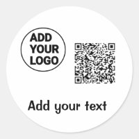 Simple minimal q r code add logo scan code name te