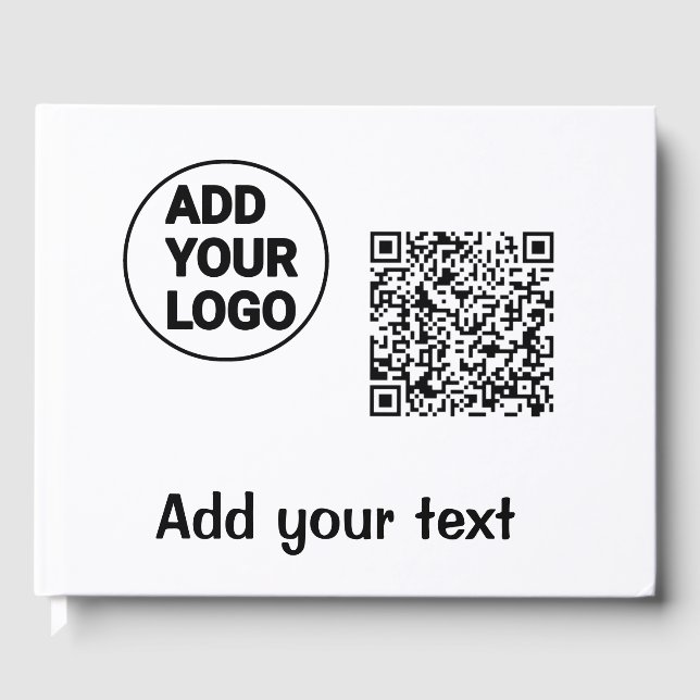 Simple minimal q r code add logo scan code name te guest book (Front)