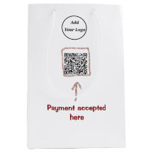 Simple minimal q r code add logo scan code name te