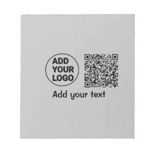 Simple minimal q r code add logo scan code name te notepad