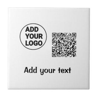 Simple minimal q r code add logo scan code name te tile