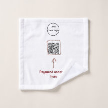 Simple minimal q r code add logo scan code name te