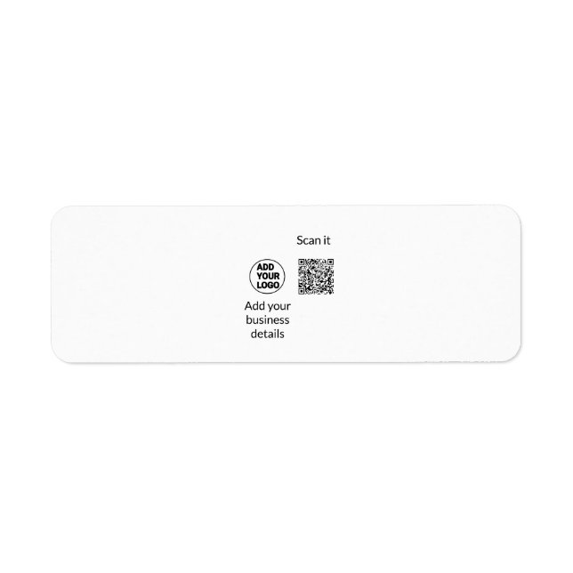 Simple minimal q r code add logo scan code name we (Front)
