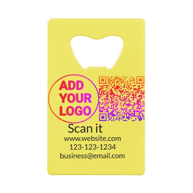 Simple minimal q r code add logo scan code name we (Front)