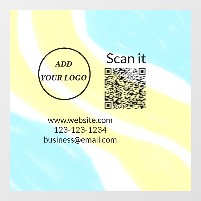 Simple minimal q r code add logo scan code name we (Sheet)