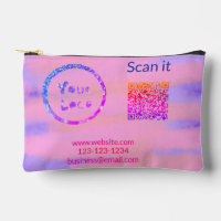 Simple minimal q r code add logo scan code name we