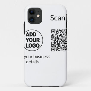 Simple minimal q r code add logo scan code name we Case-Mate iPhone case