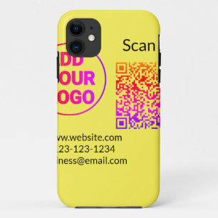 Simple minimal q r code add logo scan code name we Case-Mate iPhone case