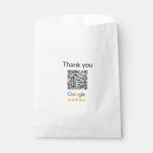 Simple minimal q r code add logo scan code name we favour bags