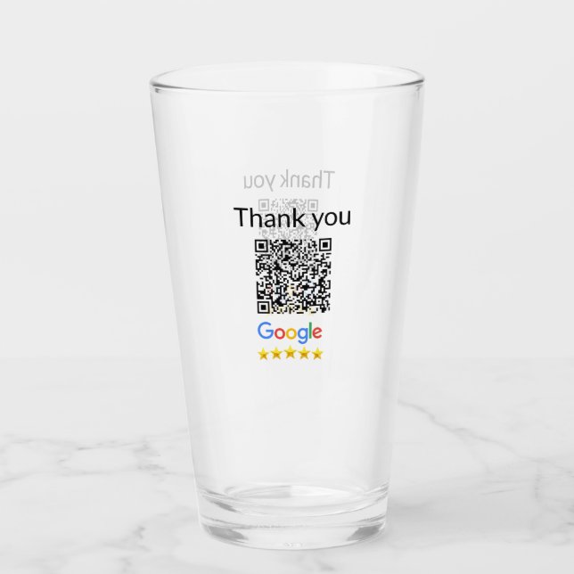 Simple minimal q r code add logo scan code name we glass (Front)