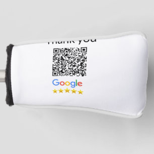 Simple minimal q r code add logo scan code name we golf head cover