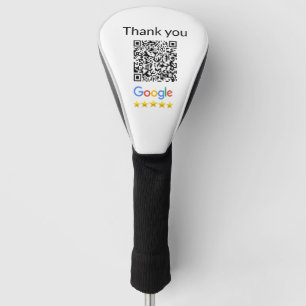 Simple minimal q r code add logo scan code name we golf head cover