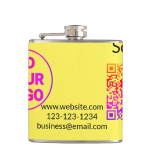 Simple minimal q r code add logo scan code name we hip flask