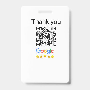 Simple minimal q r code add logo scan code name we ID badge