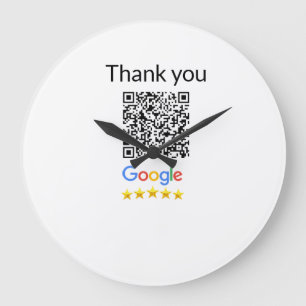 Simple minimal q r code add logo scan code name we large clock