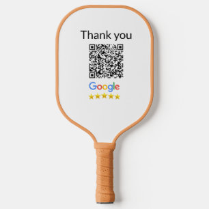 Simple minimal q r code add logo scan code name we pickleball paddle