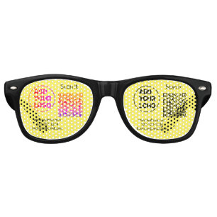 Simple minimal q r code add logo scan code name we retro sunglasses