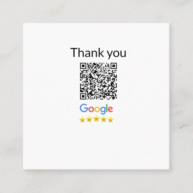 Simple minimal q r code add logo scan code name we square business card (Front)