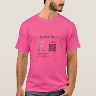 Simple minimal q r code add logo scan code name we T-Shirt
