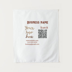Simple minimal q r code add logo scan code name we tapestry