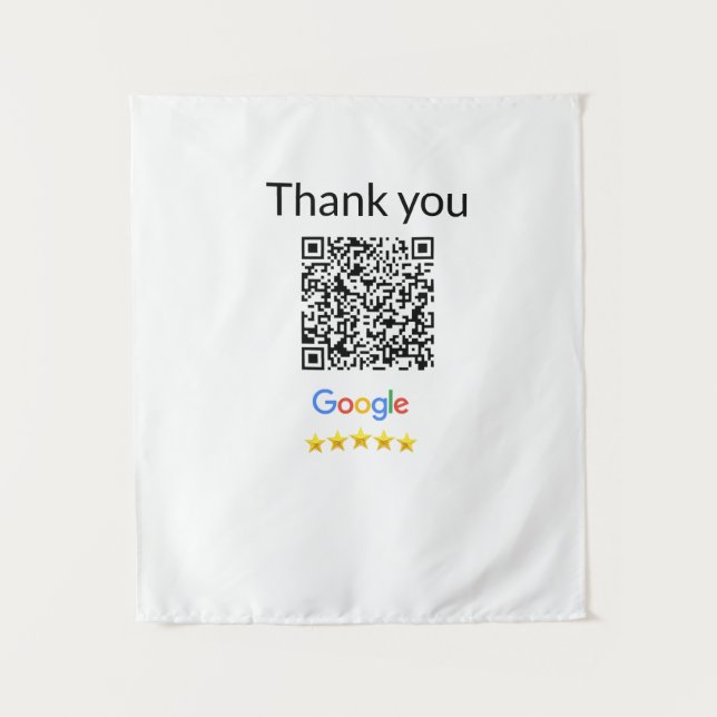 Simple minimal q r code add logo scan code name we tapestry (Front)
