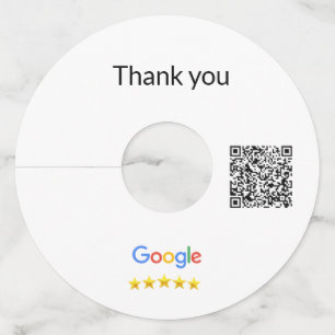 Simple minimal q r code add logo scan code name we wine glass tag