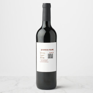 Simple minimal q r code add logo scan code name we wine label