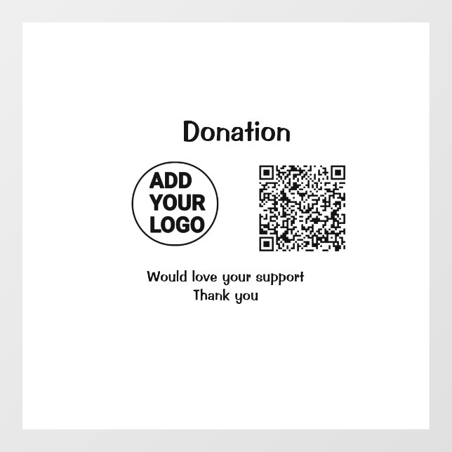 Simple minimal q r code add logo social-media text (Sheet)
