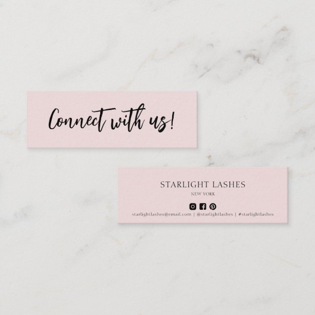 Simple Minimal Rose Contact With Us Insert (Front/Back)