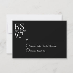 Simple Minimal rsvp card