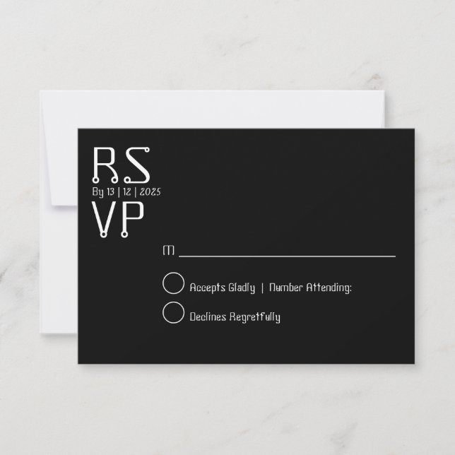 Simple Minimal rsvp card (Front)