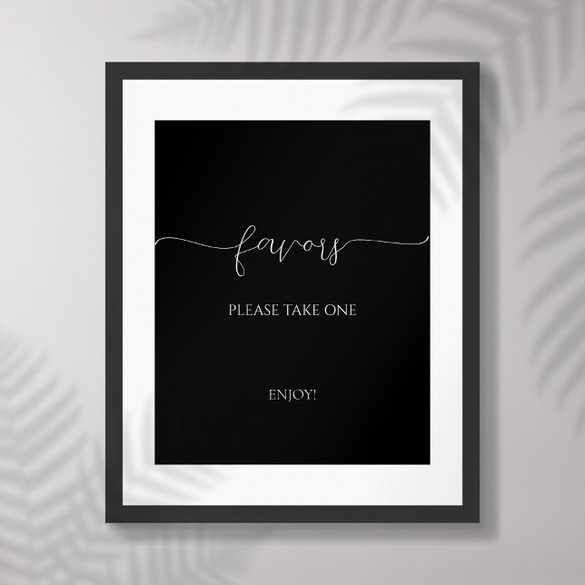 Simple Minimal Script Bridal Shower Favours Sign (Creator Uploaded)