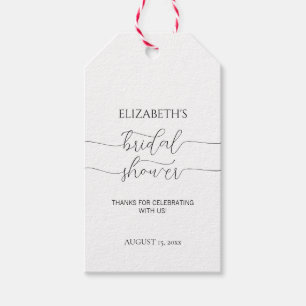 Simple Minimal Script Bridal Shower Thank You Gift Tags
