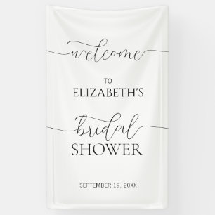 Simple Minimal Script Bridal Shower Welcome Banner