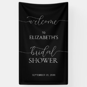 Simple Minimal Script Bridal Shower Welcome Banner