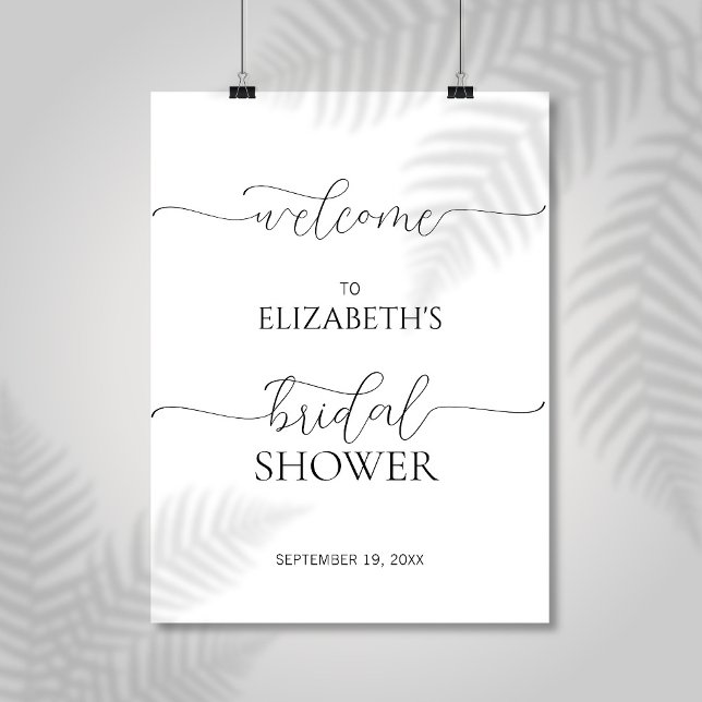 Simple Minimal Script Bridal Shower Welcome Sign (Creator Uploaded)