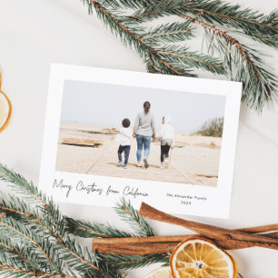 Simple Minimal Script Merry Christmas Card