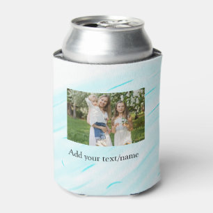 Simple minimal sky blue pastel watercolor add text can cooler