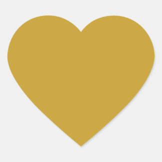 simple minimal solid colour custom mustard golden heart sticker