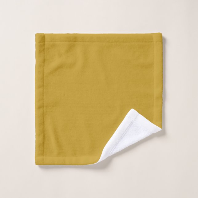 simple minimal solid colour custom mustard golden  wash cloth (Wash Cloth)