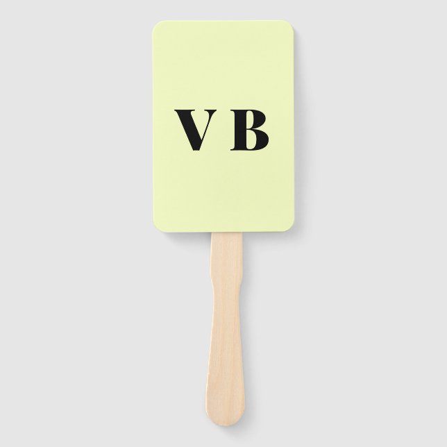 simple minimal solid colour custom pastel custom  hand fan (Front)