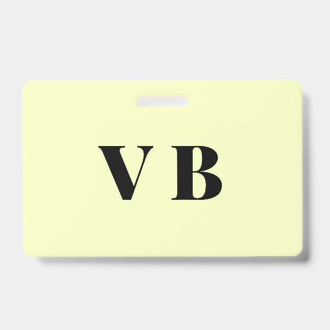 simple minimal solid colour custom pastel custom  ID badge (Front)