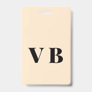 simple minimal solid colour custom pastel custom ID badge