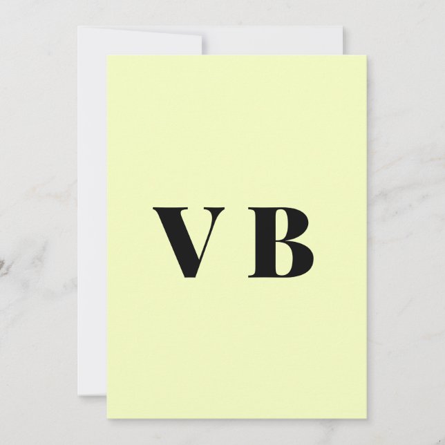 simple minimal solid colour custom pastel custom  invitation (Front)