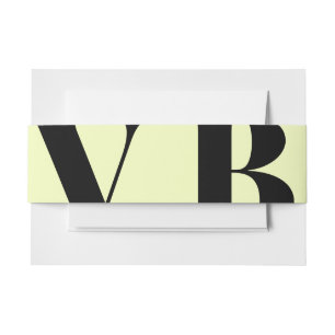 simple minimal solid colour custom pastel custom invitation belly band